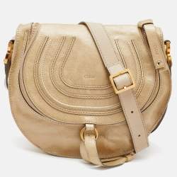 Pre Owned حقيبة كروس كلوي مارسي متوسطة جلد وردية فاتحة