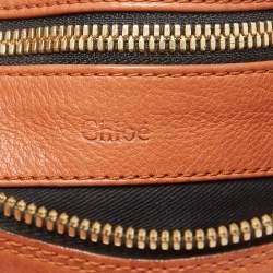 Pre Owned Chloe Brown Leather Double Zip Shoulder Bag