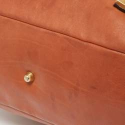 Pre Owned Chloe Brown Leather Double Zip Shoulder Bag