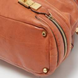 Pre Owned Chloe Brown Leather Double Zip Shoulder Bag