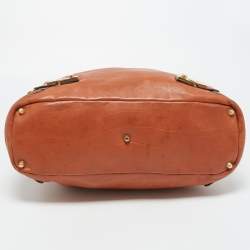 Pre Owned Chloe Brown Leather Double Zip Shoulder Bag