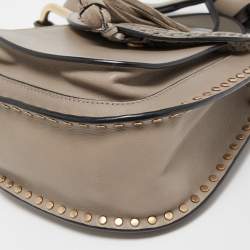 Pre Owned Chloe Dark Beige Leather Mini Hudson Shoulder Bag