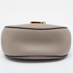 Chloe Grey Leather Nano Drew Shoulder Bag