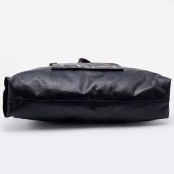 Chloe Black Leather Zip Weekender Bag