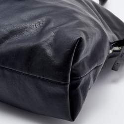 Chloe Black Leather Zip Weekender Bag