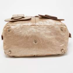 Pre Owned Chloe Gold Leather Saskia Satchel