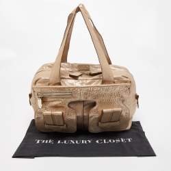 Pre Owned Chloe Gold Leather Saskia Satchel