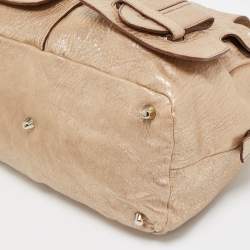 Pre Owned Chloe Gold Leather Saskia Satchel