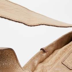 Pre Owned Chloe Gold Leather Saskia Satchel