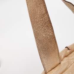Pre Owned Chloe Gold Leather Saskia Satchel