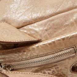 Pre Owned Chloe Gold Leather Saskia Satchel