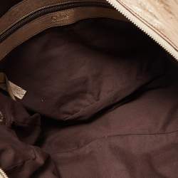 Pre Owned Chloe Gold Leather Saskia Satchel