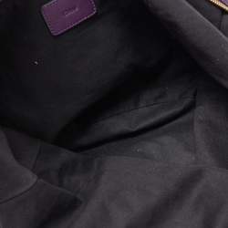 Chloe Purple Leather Milton Triple Chain Hobo