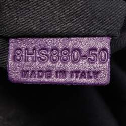 Chloe Purple Leather Milton Triple Chain Hobo