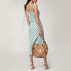 Chloe Beige Leather Large Chain Detail Hobo