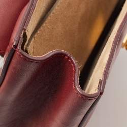 Pre Owned Chloe Burgundy Leather Medium Drew Bijou Shoulder Bag