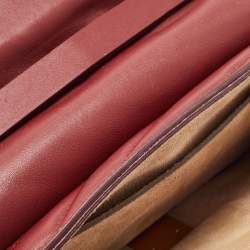 Pre Owned Chloe Burgundy Leather Medium Drew Bijou Shoulder Bag