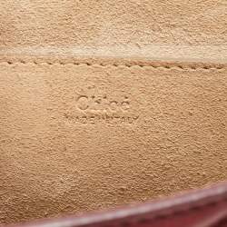 Pre Owned Chloe Burgundy Leather Medium Drew Bijou Shoulder Bag