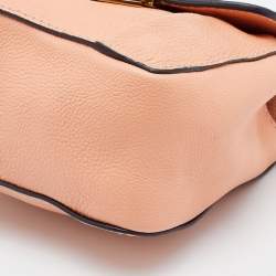 Chloe Peach Leather Mini Elsie Crossbody Bag