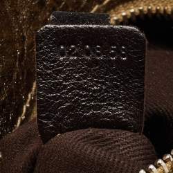 Pre Owned Chloe Metallic Gold Textured Leather Heloise Satchel