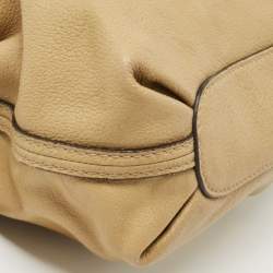 Pre Owned Chloe Olive Green Leather Elsie Top Handle Bag