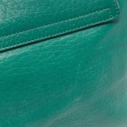 Pre Owned Chloe Green Leather Medium Sally Flap Shoulder Bag