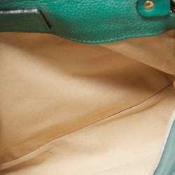 Pre Owned Chloe Green Leather Medium Sally Flap Shoulder Bag