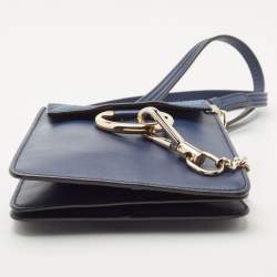 مملوكة مسبقًا Chloe Blue Leather and Suede Mini Faye Crossbody Bag