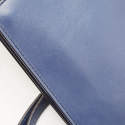 مملوكة مسبقًا Chloe Blue Leather and Suede Mini Faye Crossbody Bag