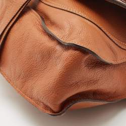Pre Owned Chloe Brown Leather Medium Marcie Top Handle Bag