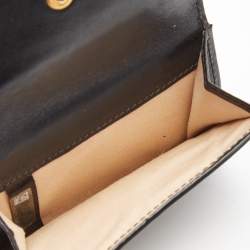 Chloe Black Leather Small C Trifold Wallet
