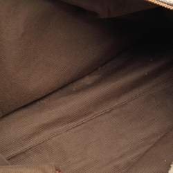 Pre Owned Chloe Beige/Tan Canvas and Leather Haley Tote