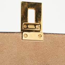 Pre Owned Chloe Brown Snakeskin Embossed Leather Small Drew Crossbody Bag