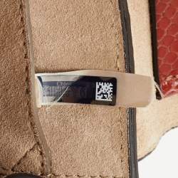 Pre Owned Chloe Brown Snakeskin Embossed Leather Small Drew Crossbody Bag