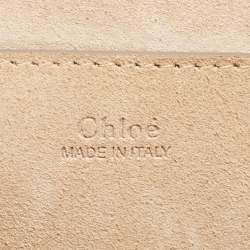 Pre Owned Chloe Brown Snakeskin Embossed Leather Small Drew Crossbody Bag