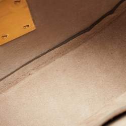 Pre Owned Chloe Brown Snakeskin Embossed Leather Small Drew Crossbody Bag