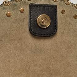 Chloe Black Leather Small Embellished Hudson Shoulder Bag