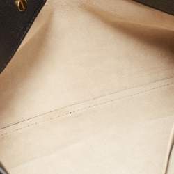 Chloe Black Grained Leather Drew Fold Over Clutch