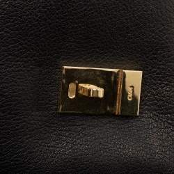 Chloe Black Grained Leather Drew Fold Over Clutch