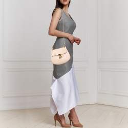 Pre Owned حقيبة كتف كلوي درو متوسطة جلد بيج/ مسطرد