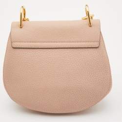 Pre Owned حقيبة كتف كلوي درو متوسطة جلد بيج/ مسطرد