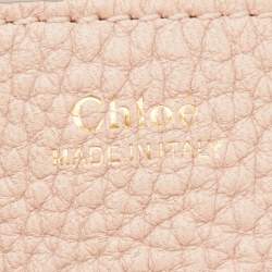 Pre Owned حقيبة كتف كلوي درو متوسطة جلد بيج/ مسطرد