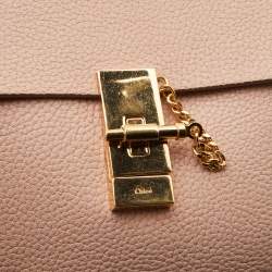 Pre Owned حقيبة كتف كلوي درو متوسطة جلد بيج/ مسطرد