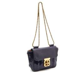 مملوكة مسبقًا حقيبة كتف كلوي إلسي جلد بنفسجي صغيرة 