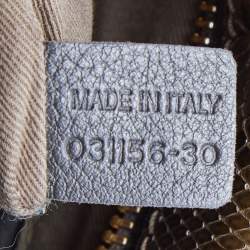 Pre Owned Chloe Two Tone Green Python and Leather Large Marcie Satchel