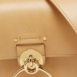 Pre Owned Chloe Beige Leather Tess Small Crossbody Bag