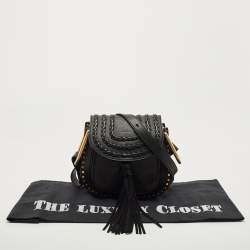 Pre Owned Chloe Black Leather Mini Hudson Shoulder Bag