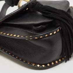 Pre Owned Chloe Black Leather Mini Hudson Shoulder Bag