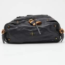 Pre Owned Chloe Black Studded Leather Paddington Tote