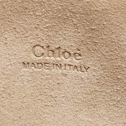 مملوكة مسبقًا حقيبة كتف كلوي فاي متوسطة سويدي وجلد بيج